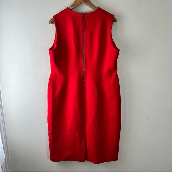 Spanx The Perfect Sheath Dress Red Size XL Sleeveless Slimming Ponte Knit - Picture 3 of 13